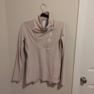 Pink New Balance long sleeve quarter-zip mock turtleneck top - Size S